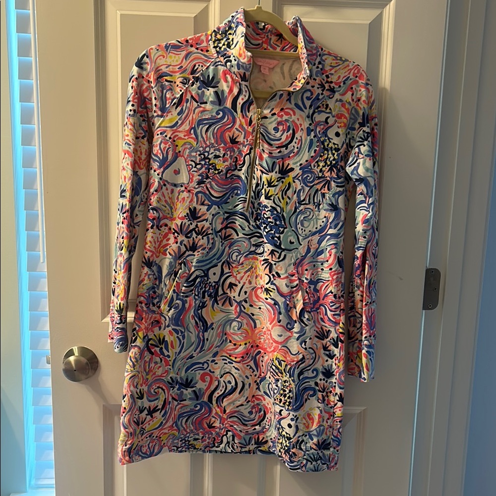 Lilly Pulitzer Half Zip multi color dress